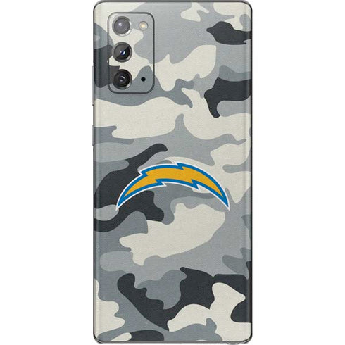 NFL Los Angeles Chargers Camo Galaxy Note20 5G Skin